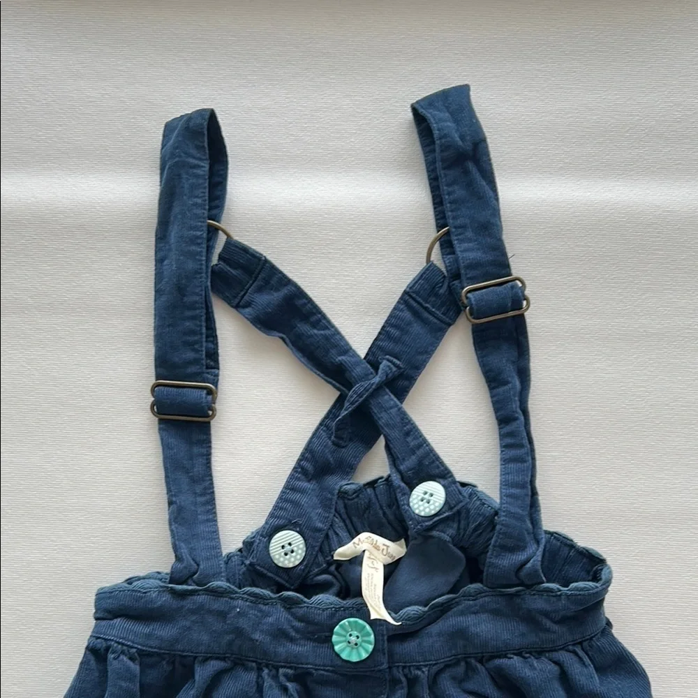 Matilda Jane Wonderment Like a Melody Kids Navy Blue Suspender Skirt Size 5 - Picture 3 of 5